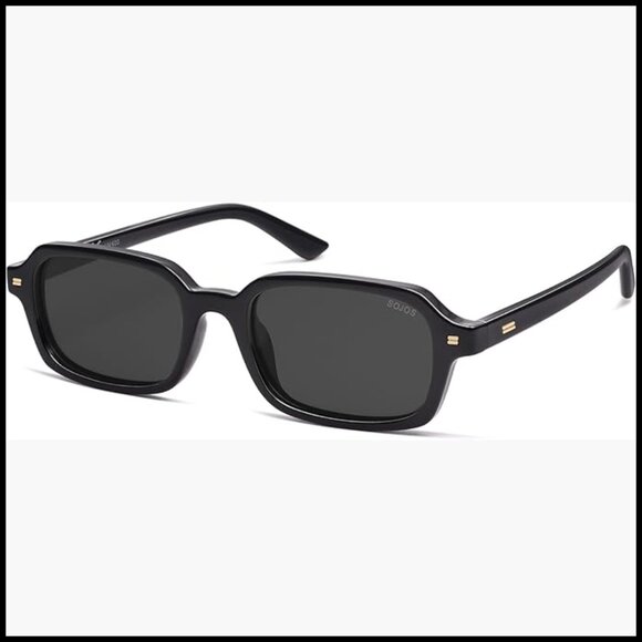 Trendy Rectangle Polarized Sunglasses Thin Slim Square Frames main image 7